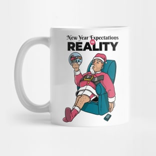 Santa's New Year Expectations Vs. Reality Mug